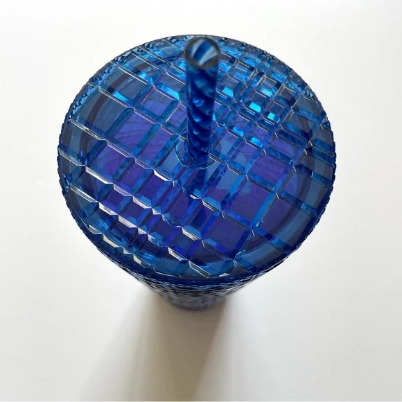 Starbucks Venti Holiday 2022 Blue Azure Jeweled Cold Cup Tumbler